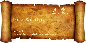 Lutz Katalin névjegykártya